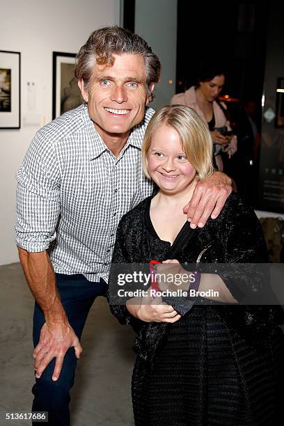 Best Buddies International Founder and Chairman Anthony Shriver and actress/Best Buddies Global Ambassador Lauren Potter attend Best Buddies "The Art...