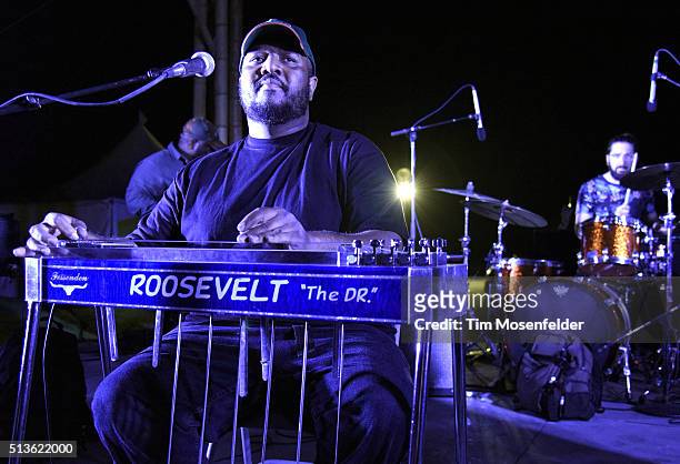 Roosevelt Collier and Jeremy Salken perform during the Okeechobee All Star Jam at the Okeechobee Music & Arts Festival on March 3, 2016 in...