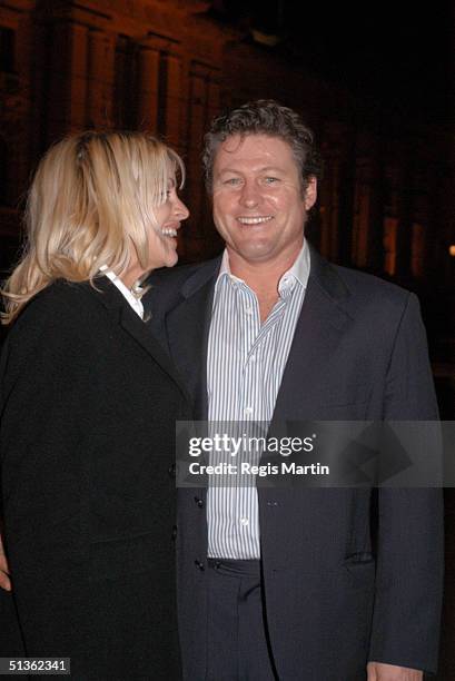 Donna Fowkes, Peter Phelps at the opening night party of "The Witches Of Eastwick". At the Plaza Ballroom in Melbourne, Victoria Australia.