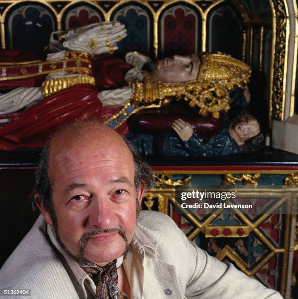 Writer Derek Wilson in Exeter Cathedral in Exeter, Devon on July 4, 1996. Wilson has written many books including 'Tripletree', 'Keene's Quest',...