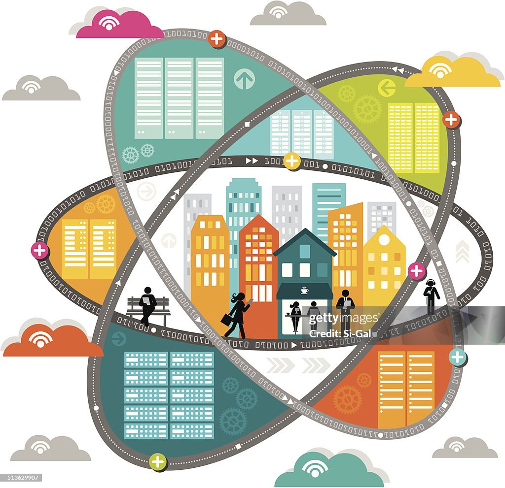 Servers Communication High-Res Vector Graphic - Getty Images