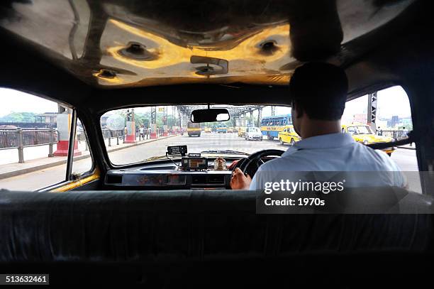 in the cab - kolkata bridge stock pictures, royalty-free photos & images