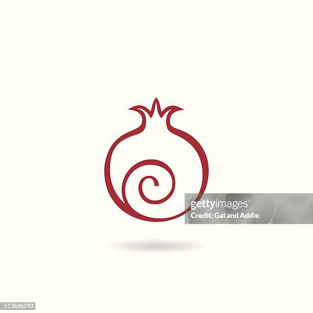 pomegranate icon - pomegranate stock illustrations