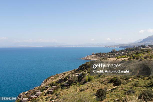 zingaro nature reserve, sicily, italy - réserve naturelle du zingaro photos et images de collection
