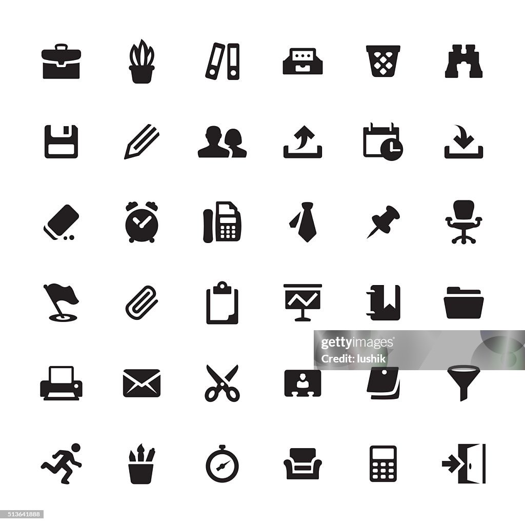 Office Supply and Paperwork vector symbols and icons