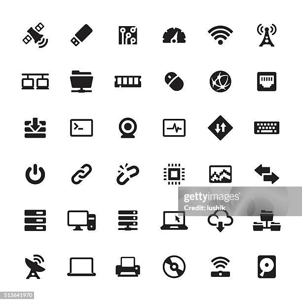 stockillustraties, clipart, cartoons en iconen met technology and computers vector symbols and icons - hard drive