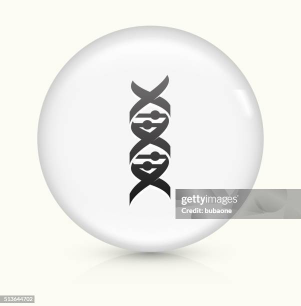 dna icon on white round vector button - tan model stock illustrations