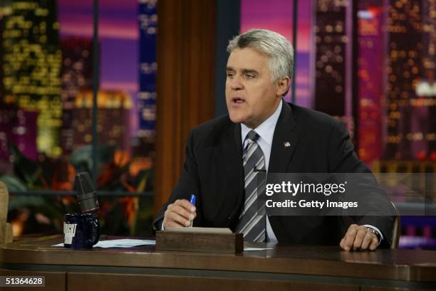 In this handout photo provided by Host Jay Leno, on the occasion of the 50th anniversary of The Tonight Show, announces that in 2009, he will be...