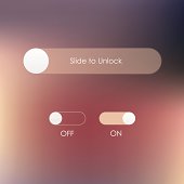 slide to unlock button and on off buttons