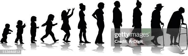 illustrations, cliparts, dessins animés et icônes de vieillir - âge humain