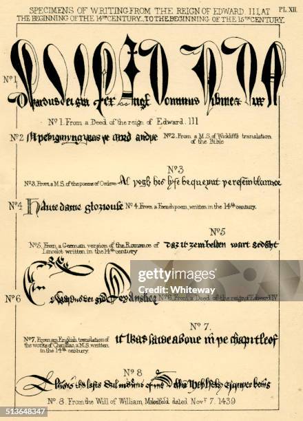 Fifteenth Century Script Handwriting Examples Photos and Premium High Res Pictures - Getty Images