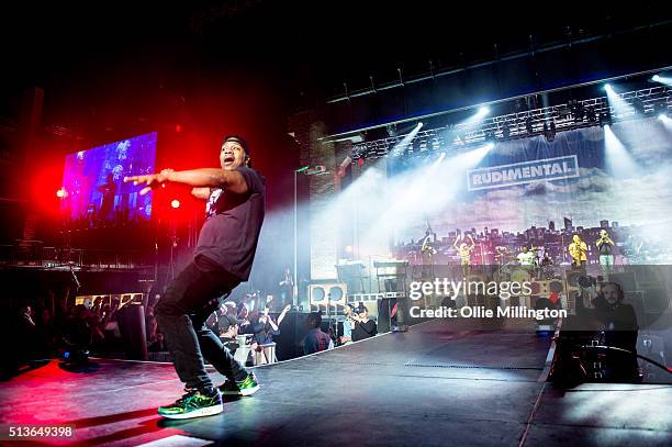 Locksmith of Rudimental performs onstage at The O2 Arena on March 3, 2016 in London, England.