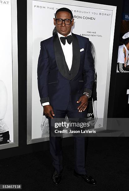 Actor David Harewood attends the premiere of "The Brothers Grimsby" at Regency Village Theatre on March 3, 2016 in Westwood, California.
