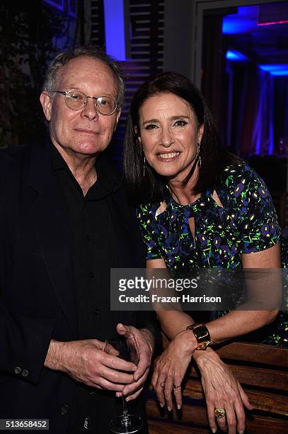 Producer Eric Overmyer and Mimi Rogers attend the "Bosch" Season 2 after party at The Sunset Tower Hotel on March 3, 2016 in West Hollywood,...