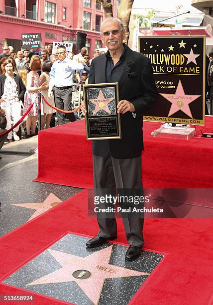 Sportscaster Ralph Lawler is honored with a Star on the Hollywood Walk Of Fame on March 3, 2016 in Hollywood, California.