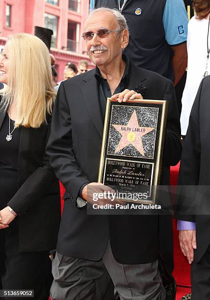 Sportscaster Ralph Lawler is honored with a Star on the Hollywood Walk Of Fame on March 3, 2016 in Hollywood, California.