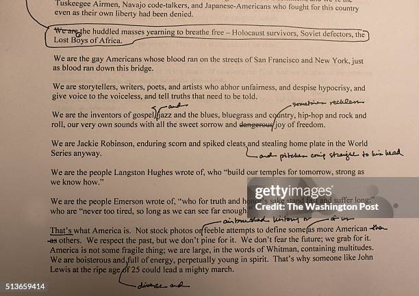 President Obamas Chief Speechwriter, Cody Keenan allowed us to view a few of the Presidents speeches at the White House in Washington, D.C.,...