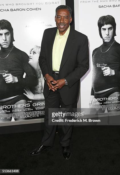 Actor Ernie Hudson attends the premiere of Columbia Pictures and Village Roadshow Pictures' "The Brothers Grimsby" at the Regency Village Theatre on...
