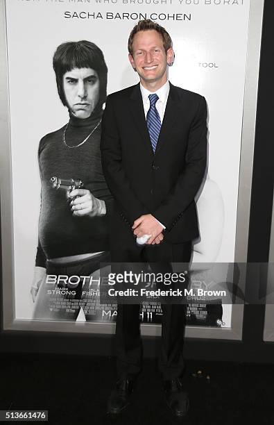 Executive Producer Todd Schulman attends the premiere of Columbia Pictures and Village Roadshow Pictures' "The Brothers Grimsby" at the Regency...