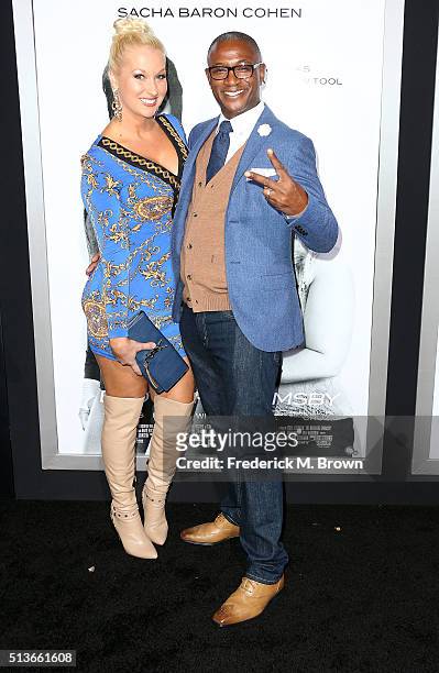 Actor Tommy Davidson and his guest attend the premiere of Columbia Pictures and Village Roadshow Pictures' "The Brothers Grimsby" at the Regency...