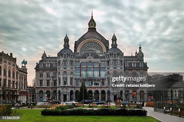 antwerps central station, belgium - centraal station stock pictures, royalty-free photos & images