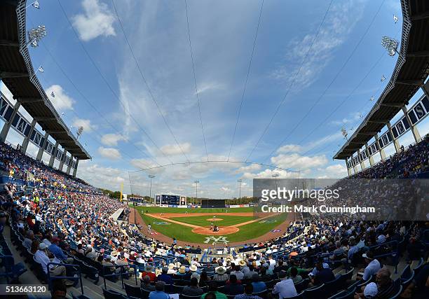 General view of George M. Steinbrenner Field during the Spring Training game between the New York Yankees and the Detroit Tigers at George M....
