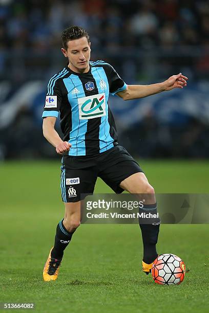 Florian Thauvin of Marseille during the French Cup game between US Granville V Olympique de Marseille at Stade Michel D'Ornano on March 3, 2016 in...