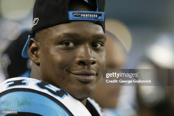 Running back Stephen Davis of the Carolina Panthers during the Carolina Panthers 16-13 preseason game victory over the Pittsburgh Steelers on...