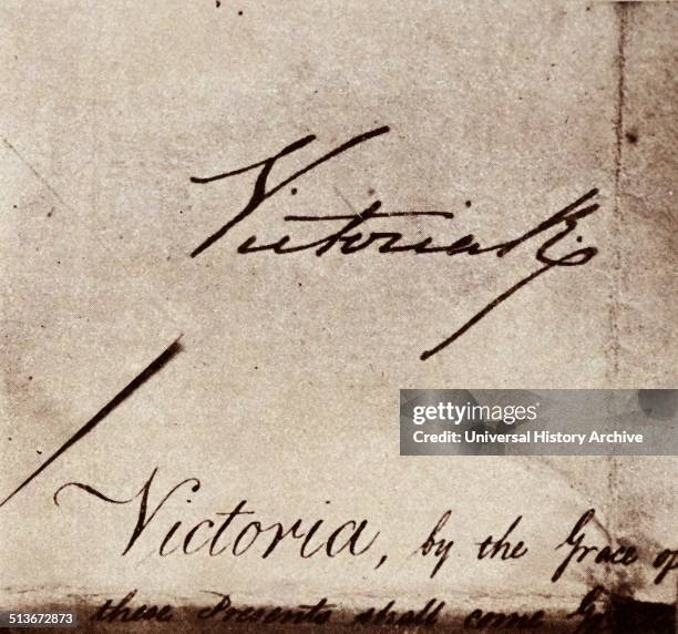 Britan R Signature The Letters Of Queen Victoria Photos and Premium High Res Pictures ...