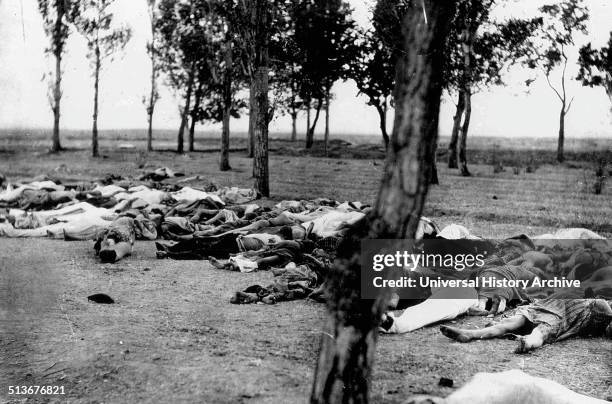 Armenians killed by Turks during the Armenian Genocide, 1915.