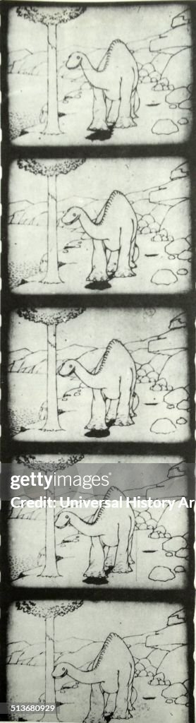 Gertie the Dinosaur, 1909. One of the first animated films, drawn by...  News Photo - Getty Images