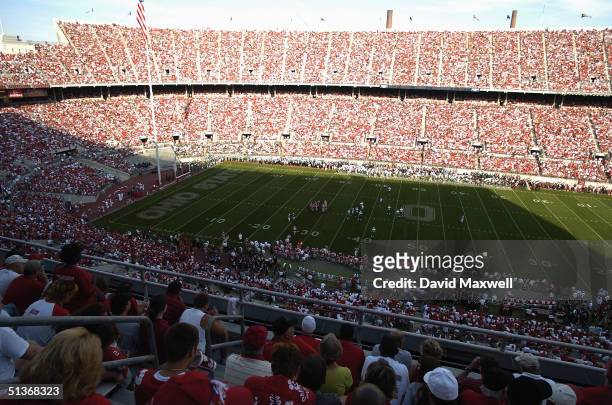 General view of the game between the Ohio State University Buckeyes and the Marshall University Thundering Herd at Ohio Stadium on September 11, 2004...