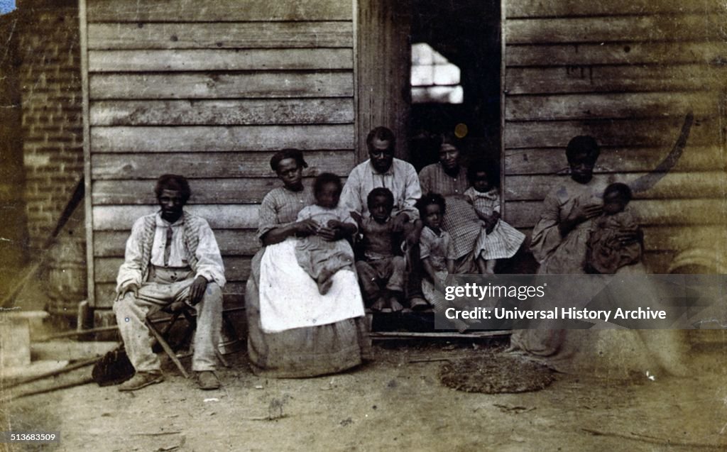 Family of slaves at the Gaines' house.