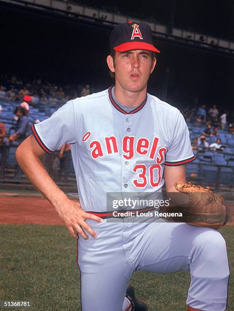 Nolan Ryan of the California Angels poses for a portrait. Nolan Ryan played for the California Angels from 1972-1979.