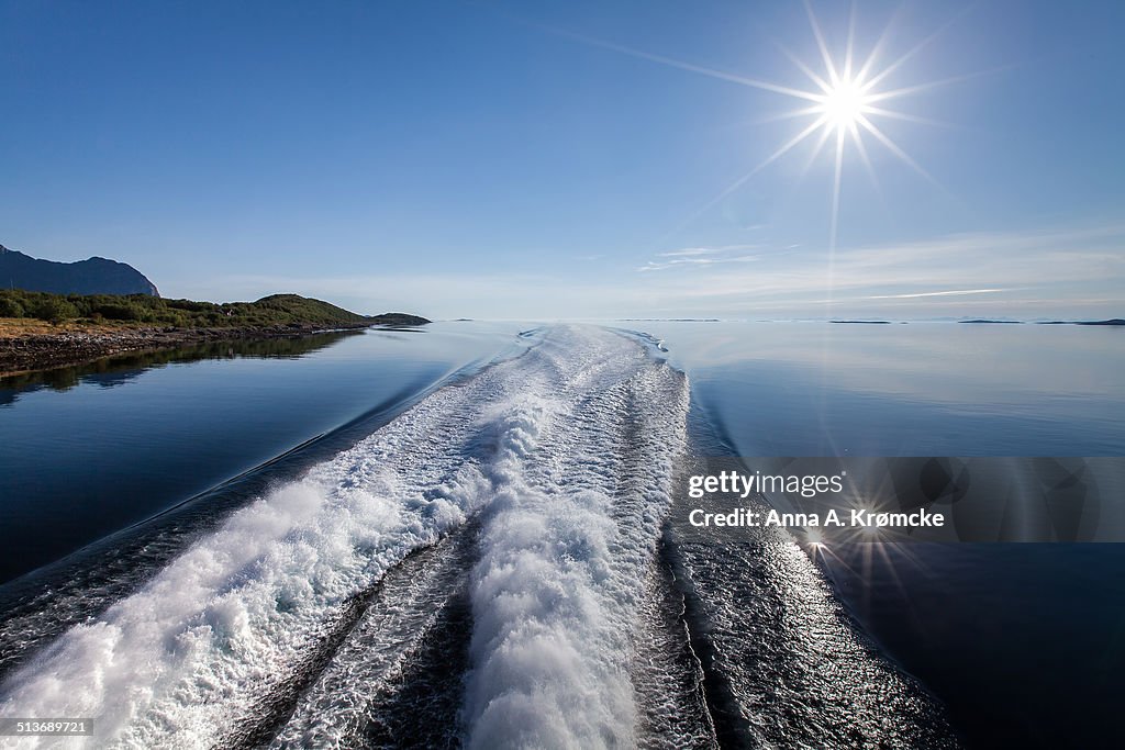 Water traces Norway Lofoten