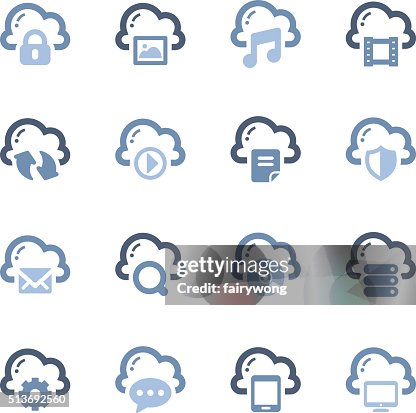Cloud computing icons Cloud computing icons