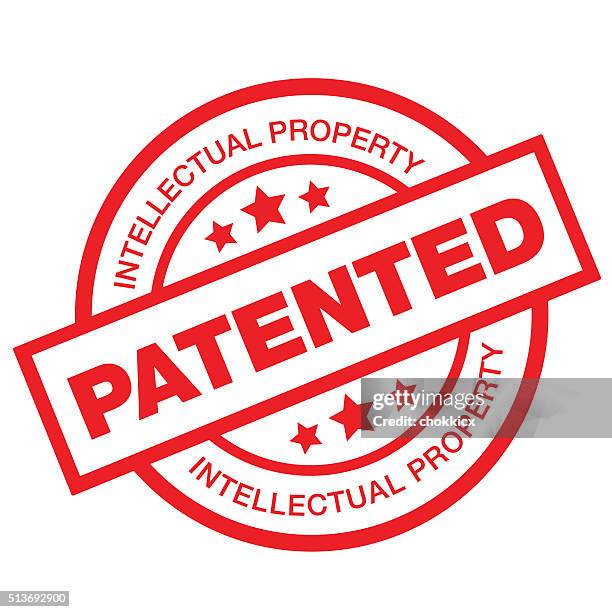 stockillustraties, clipart, cartoons en iconen met patented label - intellectueel eigendom