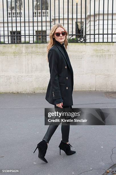 Actress Olivia Palermo on day 3 during Paris Fashion Week Autumn/Winter 2016/17 on March 3, 2016 in Paris, France.