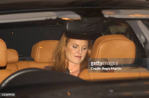 March 2003 - SARAH FERGUSON sitting in the back of her car, leaving the Westin Hotel, on Collins street. After having watched her niece AYESHA MAKIM...