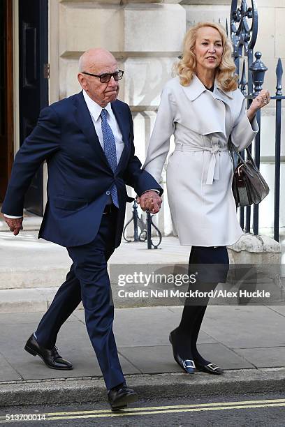 Rupert Murdoch Jerry Hall Photos and Premium High Res Pictures - Getty