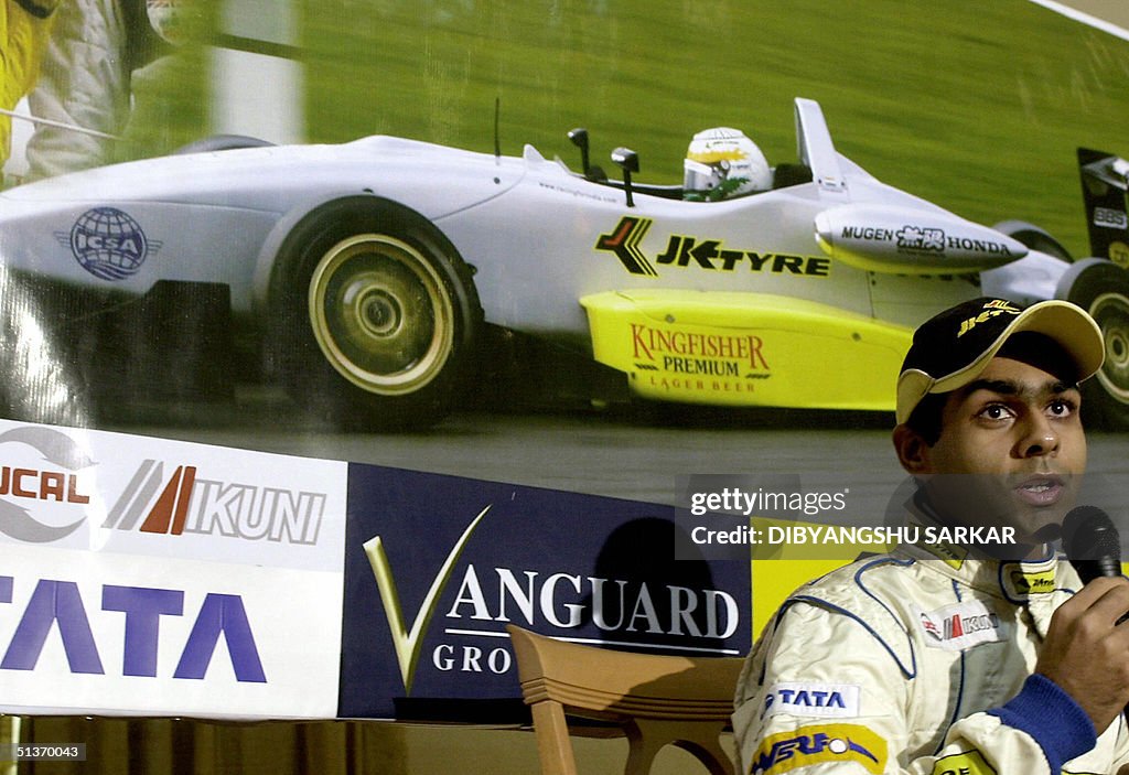 Indian Formula 3 driver Karun Chandhok a