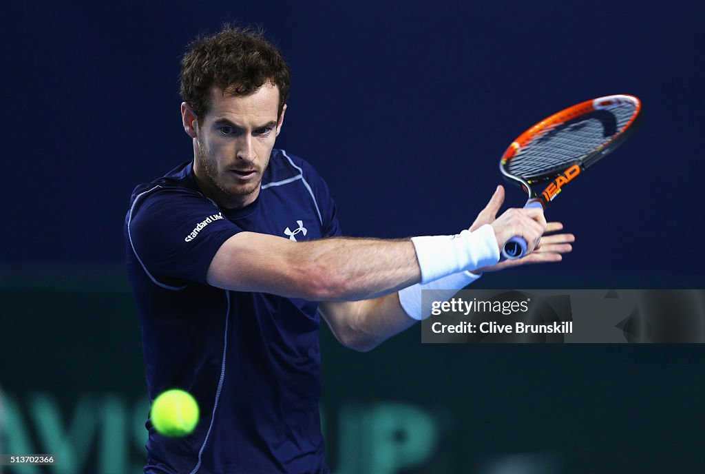 Great Britain v Japan - Davis Cup: Day One