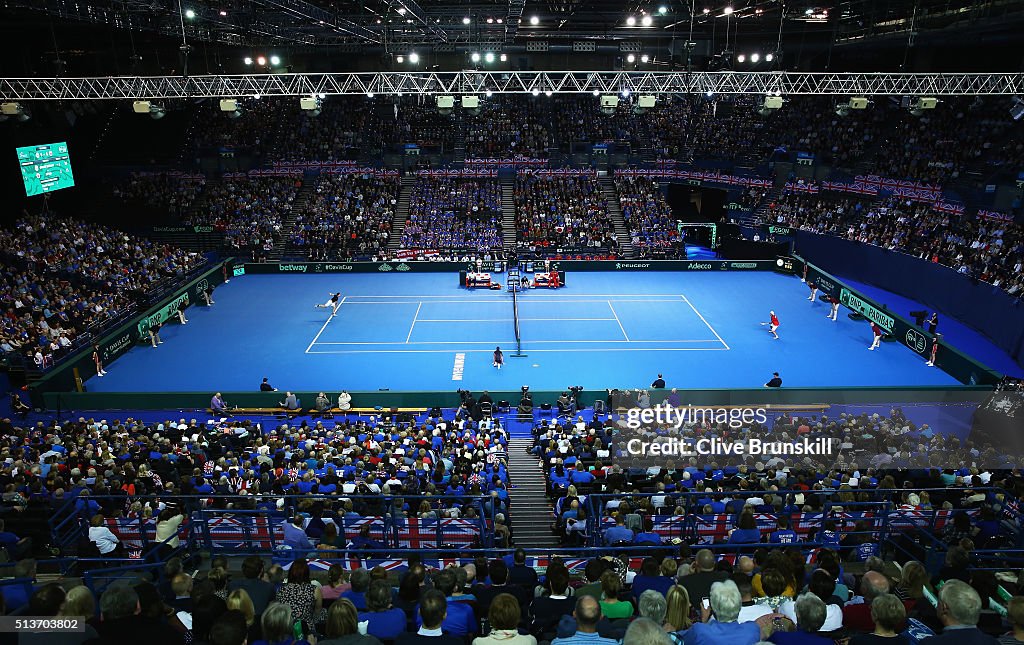 Great Britain v Japan - Davis Cup: Day One
