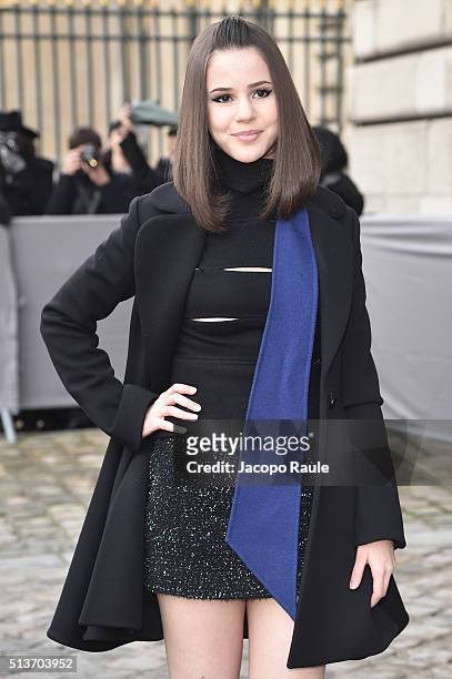 Marina Kaye is seen arriving at Dior fashion show during Paris Fashion Week : Womenswear Fall Winter 2016/2017 on March 4, 2016 in Paris, France.