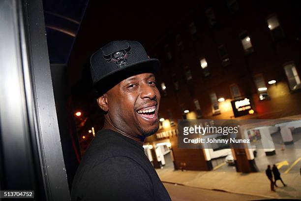 Recording artist Talib Kweli backstage at Blue Note Jazz Club on March 3 in New York City.