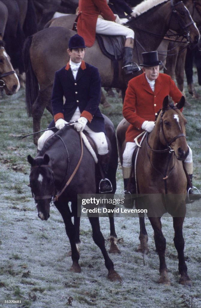 Prince Charles goes foxhunting