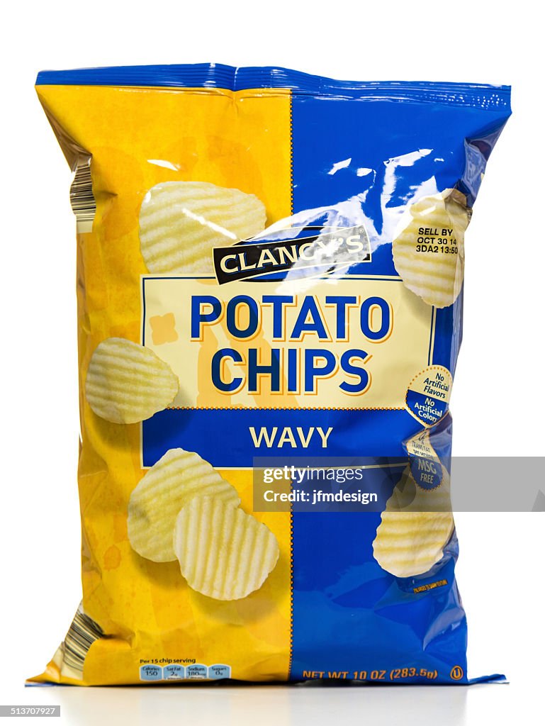 Clancy's Wavy Potato Chips bag