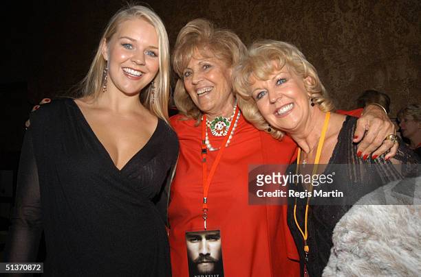 March 2003 - LAUREN NEWTON, LILLIAN FRANK and PATTIE NEWTON at the after party for the world premiere of the Movie Ned Kelly by director Gregor...