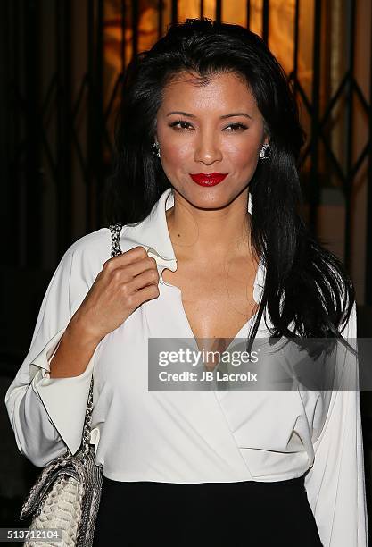 Kelly Hu attends Best Buddies 'The Art of Friendship' Benefit Photo Auction, hosted by De Re Gallery, on March 3, 2016 in West Hollywood, California.