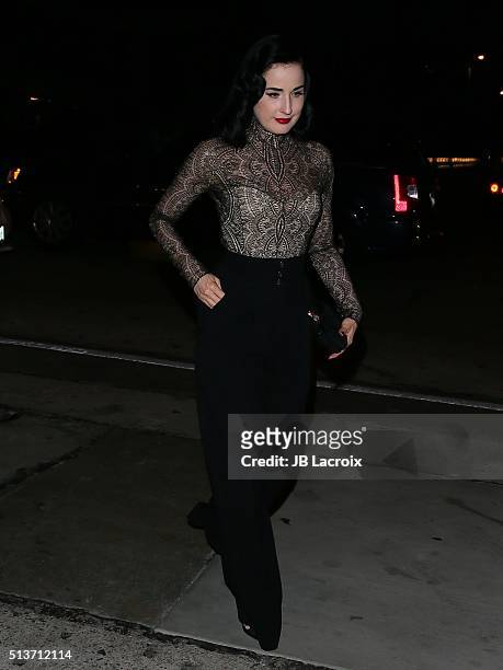 Dita Von Teese attends Best Buddies 'The Art of Friendship' Benefit Photo Auction, hosted by De Re Gallery, on March 3, 2016 in West Hollywood,...
